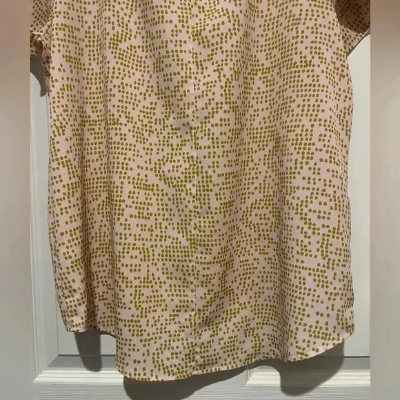 Collective Concepts Size Medium Polka Dot Pink/Gold Short Sleeve High Low - Picture 8 of 8